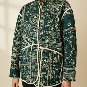 Zara Women's Green Patterned Jacket